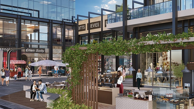 Retail high street at GYGY commercial project
